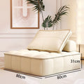 Modern L-Shaped Luxury Lazy Sofa – Nordic Single Sectional Sectional Lazy Sofa Babs White