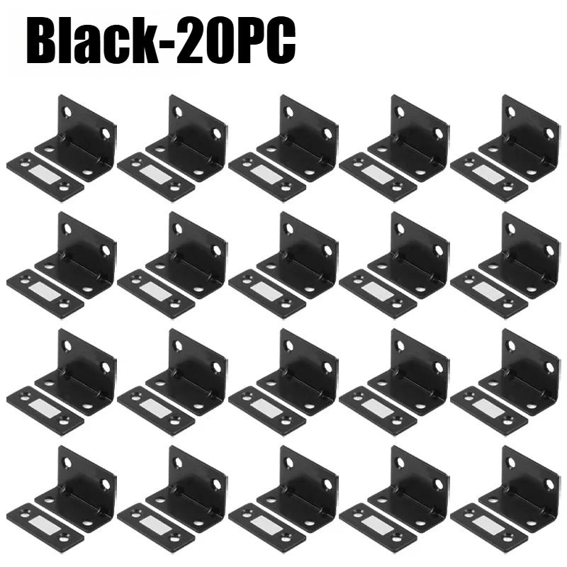 Magnetic Cabinet Door Closer – Self-Adhesive Catch Latch Magnetic Cabinet Latch Babs Black-20PC