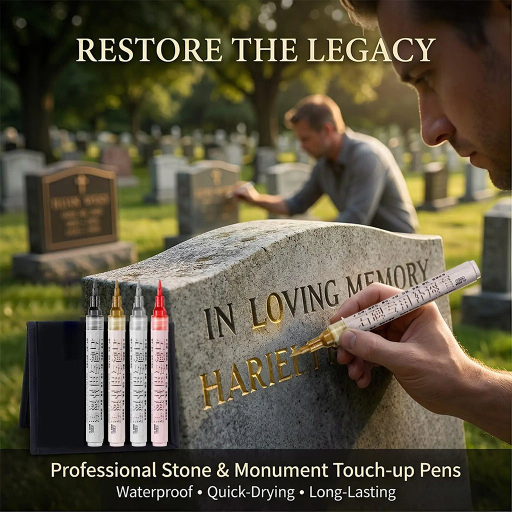 Tombstone Marker Pen – Waterproof Fade-Resistant 12 Colors Stone Paint Marker Babs