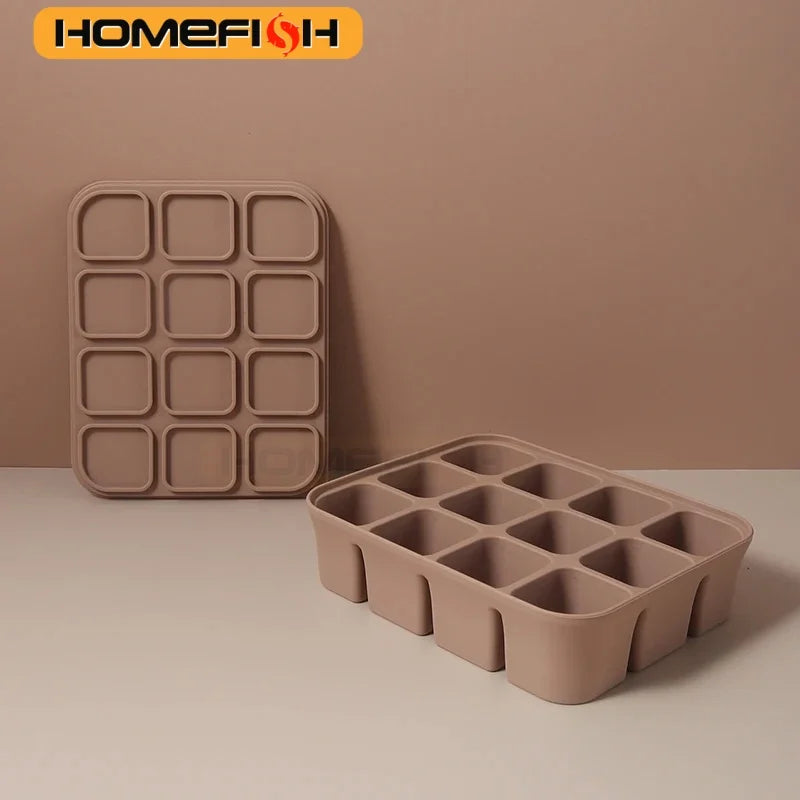 12-Grid Silicone Ice Cube Tray – BPA-Free, Easy Release, 30ml Silicone Ice Tray Babs