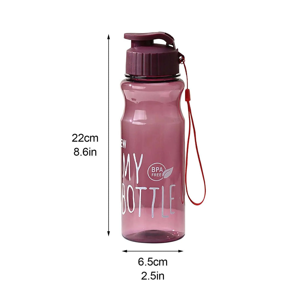 650ml Transparent Sport Water Bottle with Lanyard – Leak-Proof Sport Water Bottle Babs