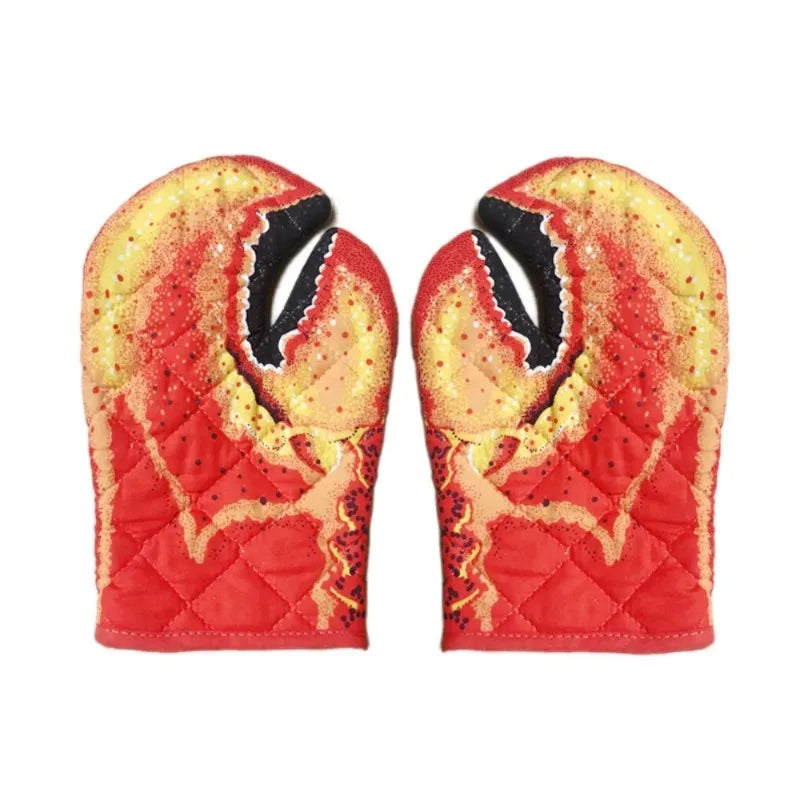 Lobster Claw Oven Mitts – Heat Resistant Cotton Kitchen Glove Oven Mitt Babs