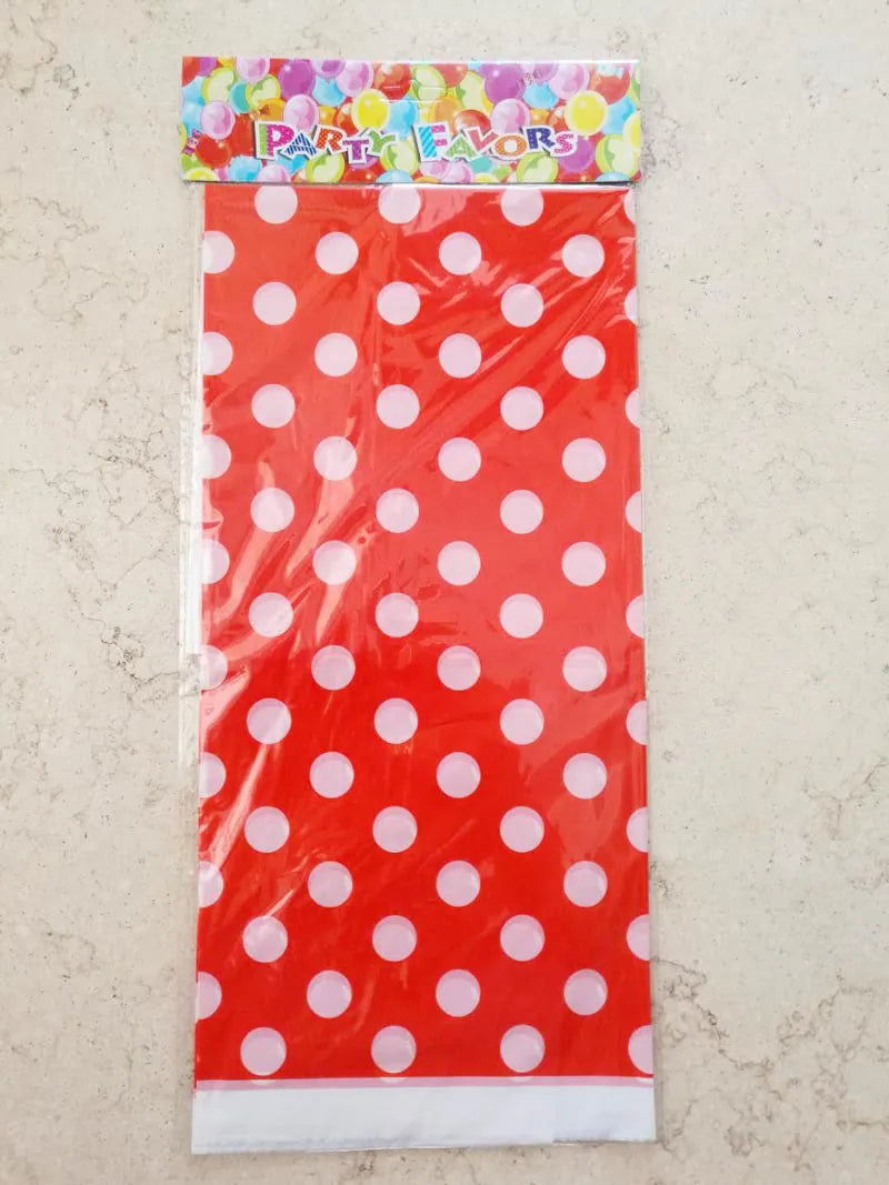 20pcs Festive Dot Disposable Tablecloths 180x108cm Party Covers Disposable Tablecloth Babs red