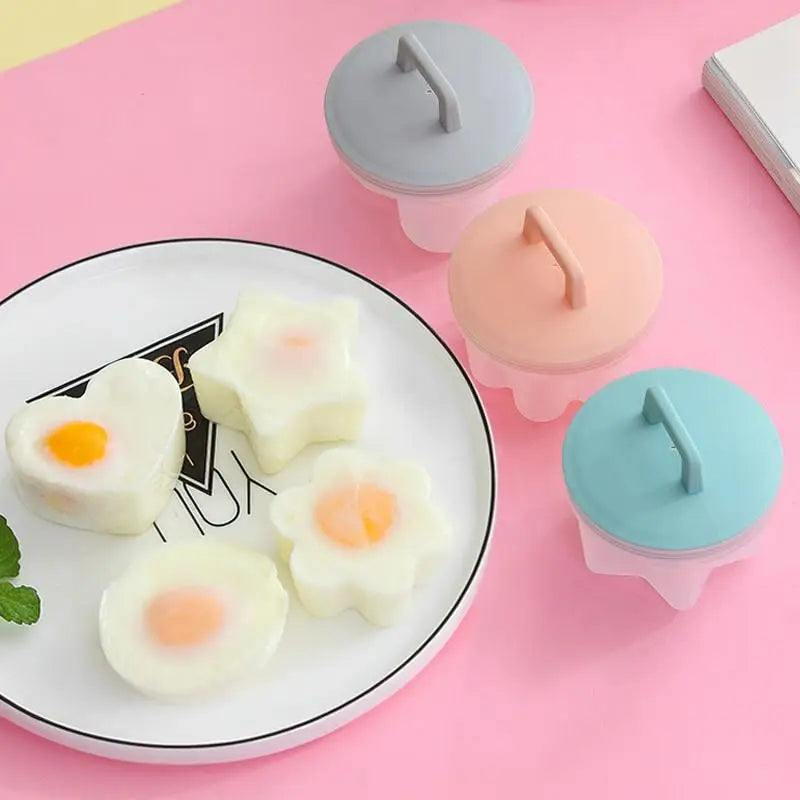4-Piece Egg Poacher Set with Lid & Brush – Pancake Maker Egg Poacher Set Babs