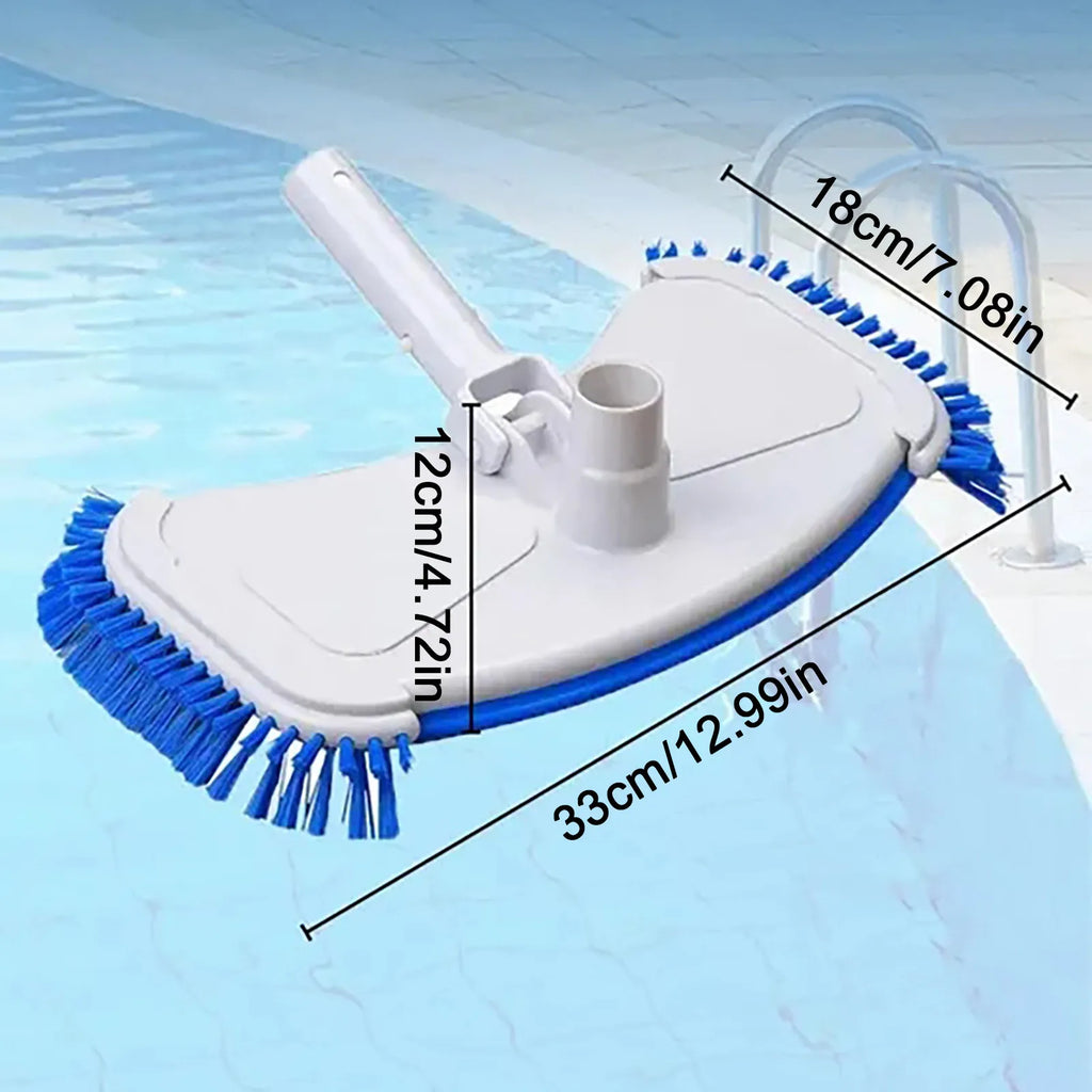 Curved Pool Vacuum Suction Head with Side Brush | Pool Cleaner Pool Vacuum Brush Babs