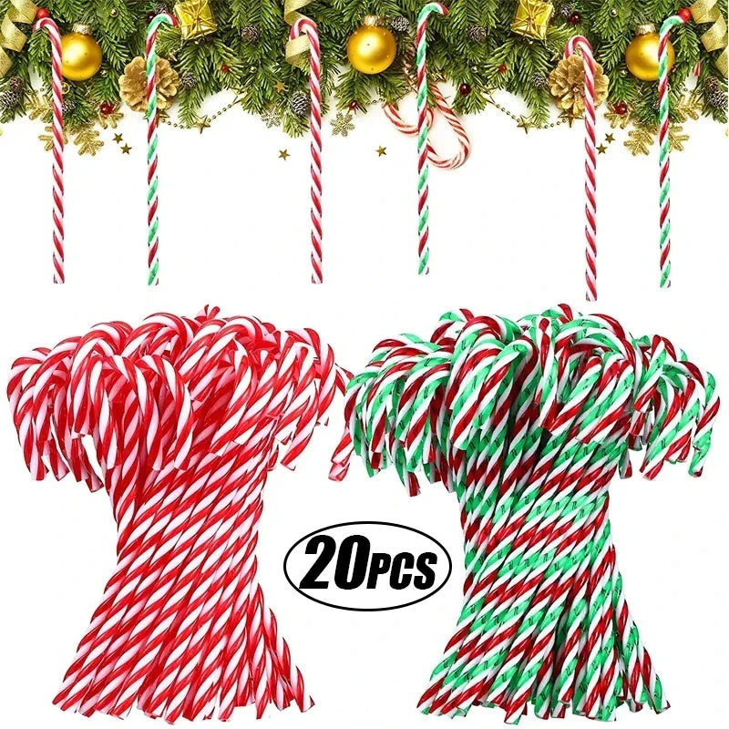 Acrylic Candy Cane Christmas Tree Ornaments | Xmas Pendants Christmas Tree Ornaments Babs