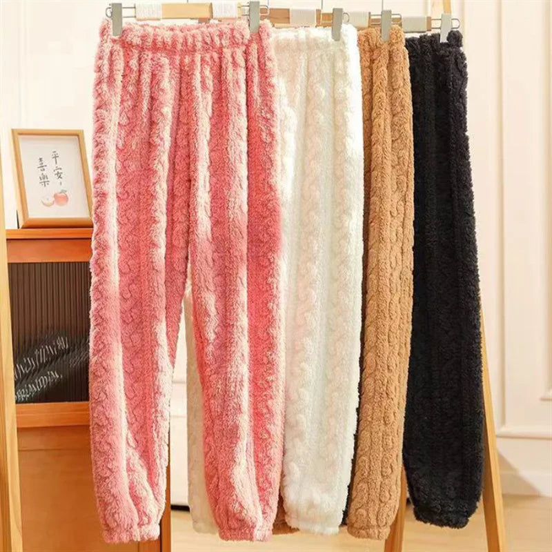 Women's Thermal Fleece Sleep Pants – Warm Plush Loungewear Fleece Loungewear Pants Babs