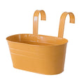 Black Metal Hanging Flower Pot – Wall Mount Fence & Railing Planter Hanging Wall Planter Babs Orange Large