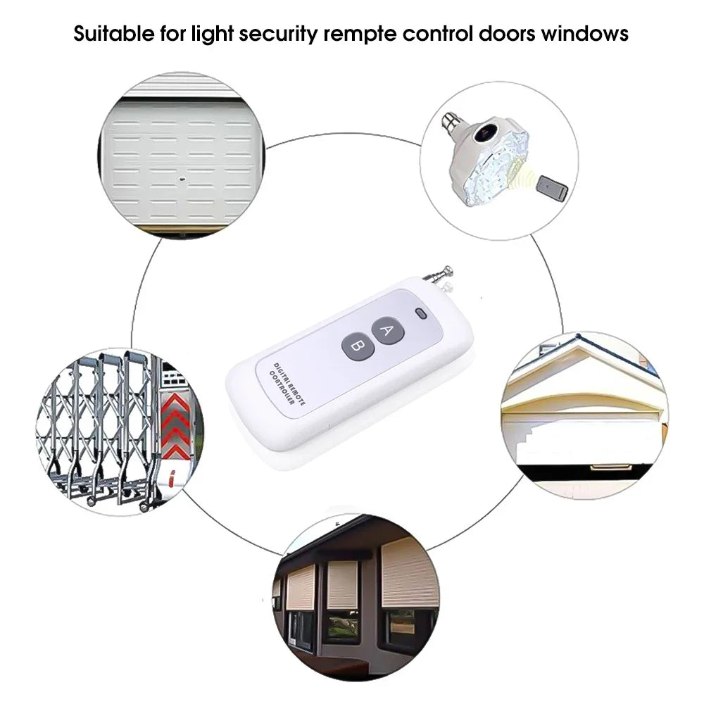 433MHz RF Remote Control 1527 Code – Garage & Smart Home RF Remote Control Babs