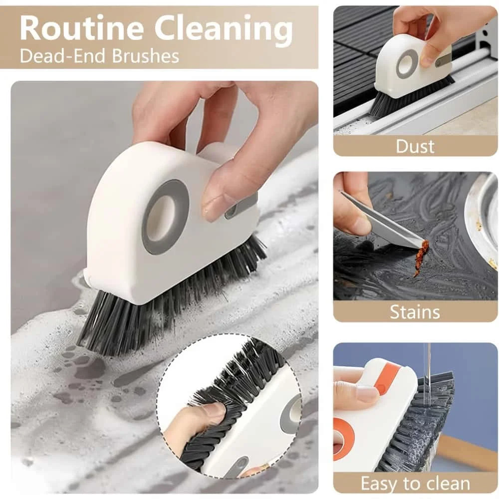 2-in-1 Window Track Crevice Brush with Built-in Scraper Crevice Cleaning Brush Babs