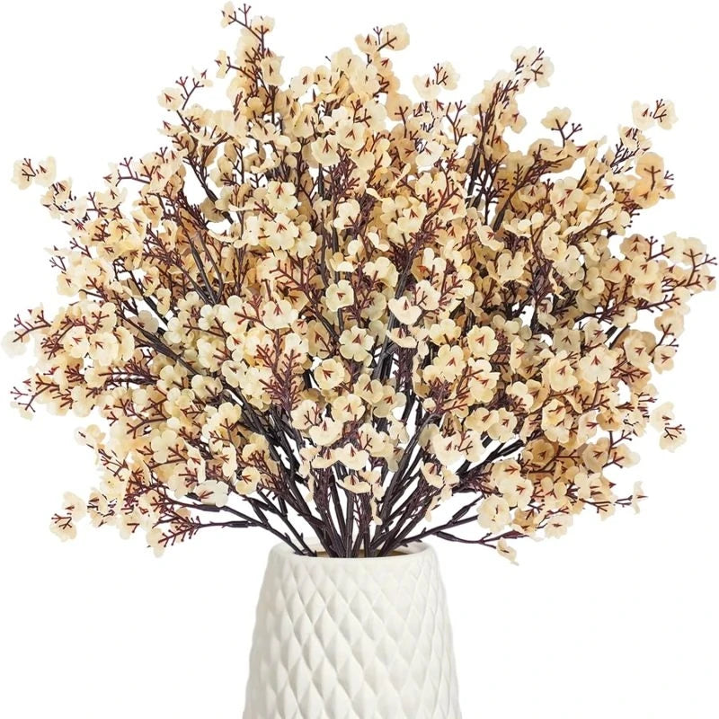 White Artificial Cherry Blossom & Gypsophila Silk Flowers Artificial Silk Flowers Babs Champagne