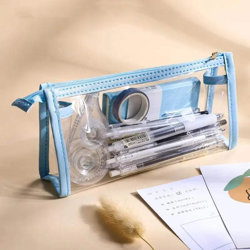 Transparent Pencil Case Large Capacity Kawaii Pen Bag Transparent Pencil Case Babs A2
