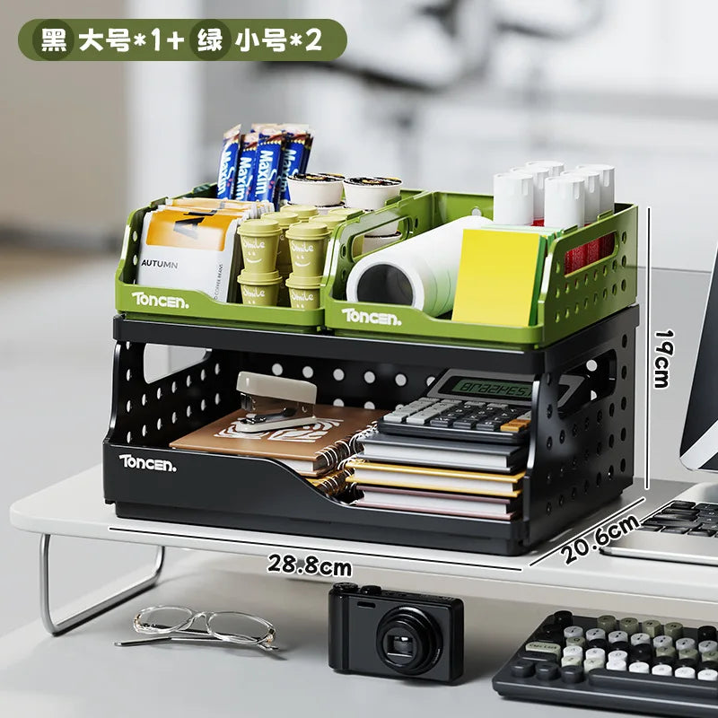 Double Layer Desk Organizer Pegboard Pen Holder Storage Shelf Desk Organizer Babs 8