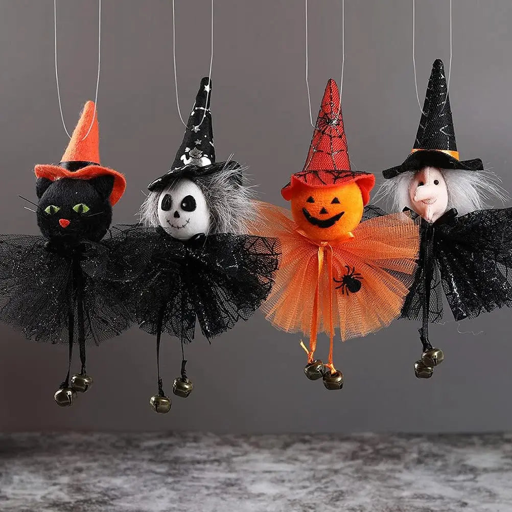 Halloween Witch Hanging Pendant – Wicker Pumpkin Ghost Decor Halloween Hanging Pendant Babs