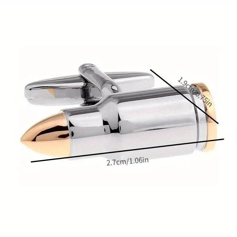 Bullet Cufflinks for Men | Copper Shirt Cuff Links Gift Men's Cufflinks Babs
