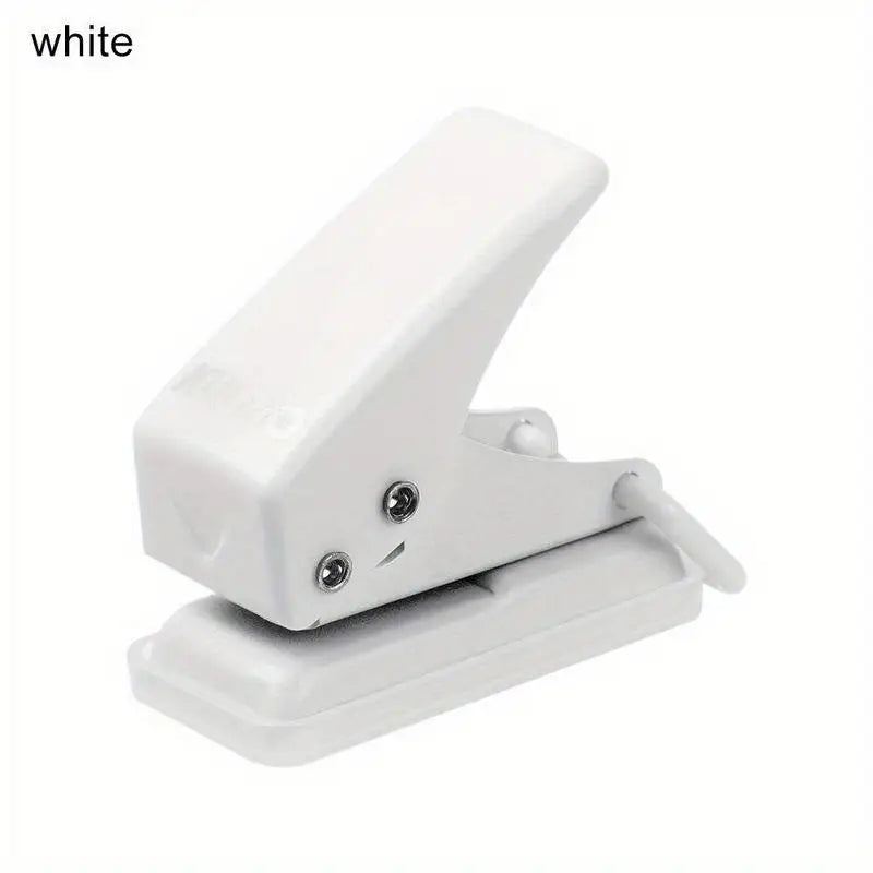 Mini Single Hole Punch – Portable Paper Puncher for Journals Hole Punch Babs white
