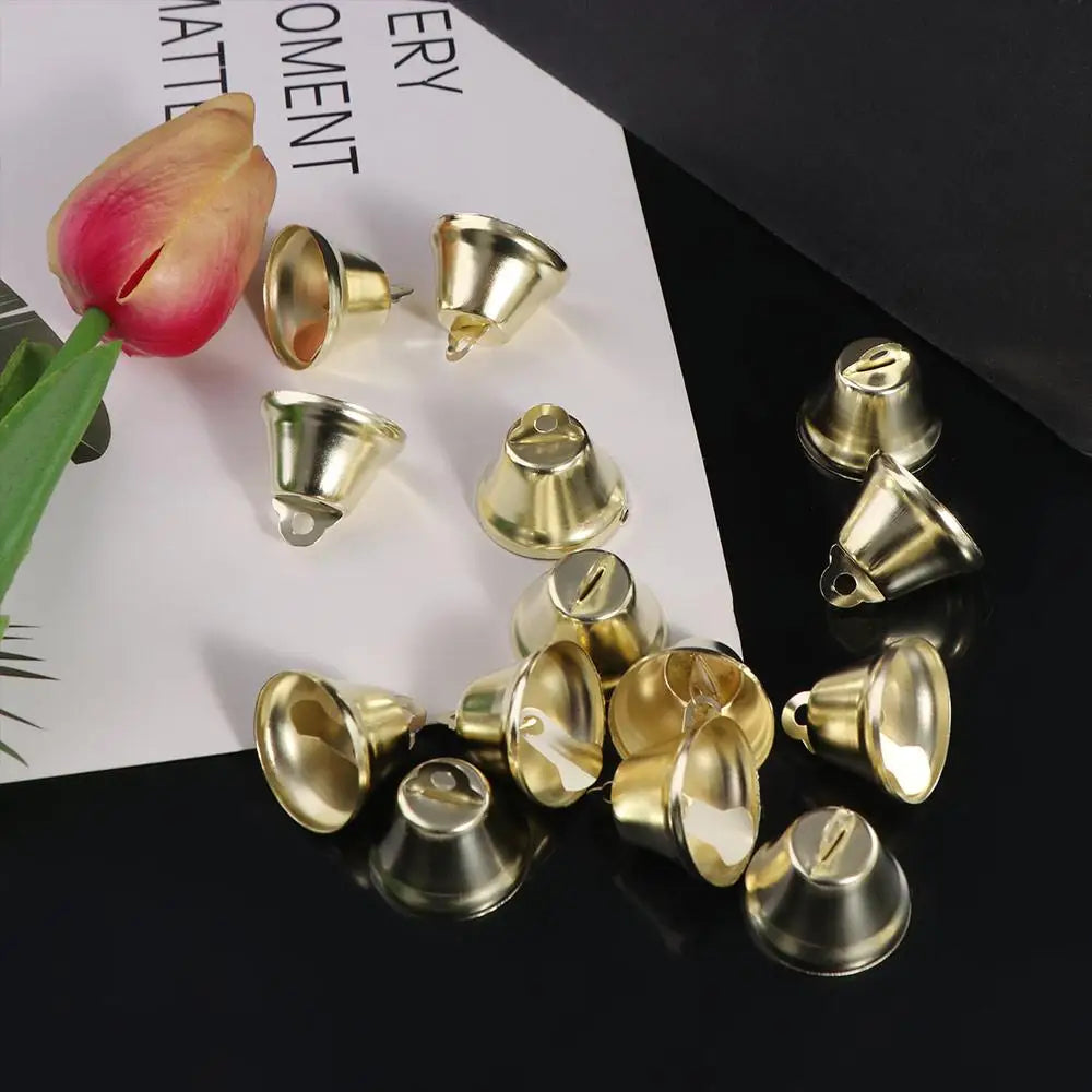 50pcs Gold Jingle Bell Pendants Multi-Size DIY Craft Charms DIY Craft Bell Charms Babs