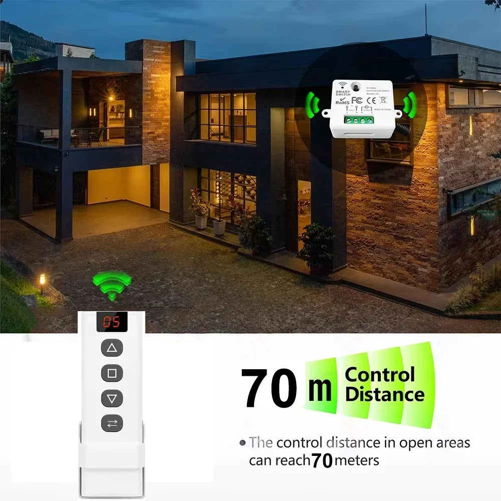 KEBIDUMEI 433MHz 5-in-1 RF Remote Control Switch AC 110V 220V RF Remote Control Switch Babs