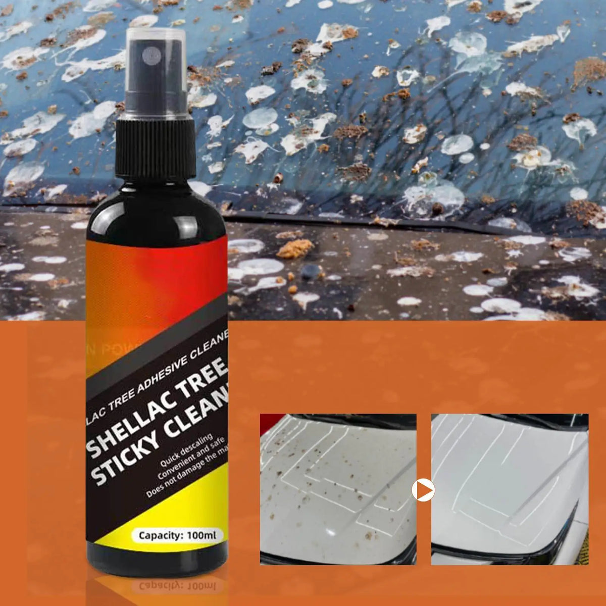 Car Bird Poop & Tree Sap Remover Spray 100ml | Detail Cleaner Car Detail Spray Babs