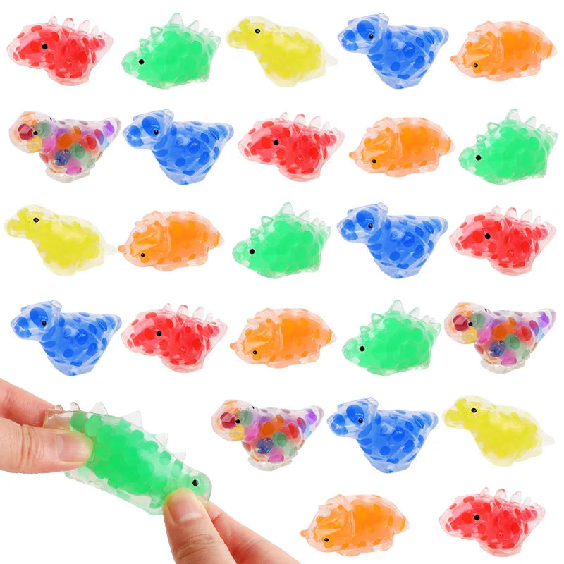 12-Pack Dinosaur Squishy Squeeze Sensory Toys – Kids Party Favors Squishy Sensory Toy Babs 12Pcs