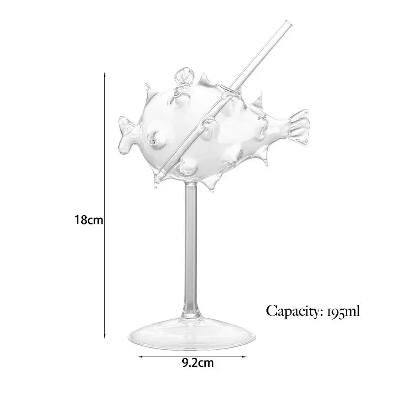 Puffer Fish Goblet – Novelty Cocktail & Wine Glass Novelty Wine Glass Babs