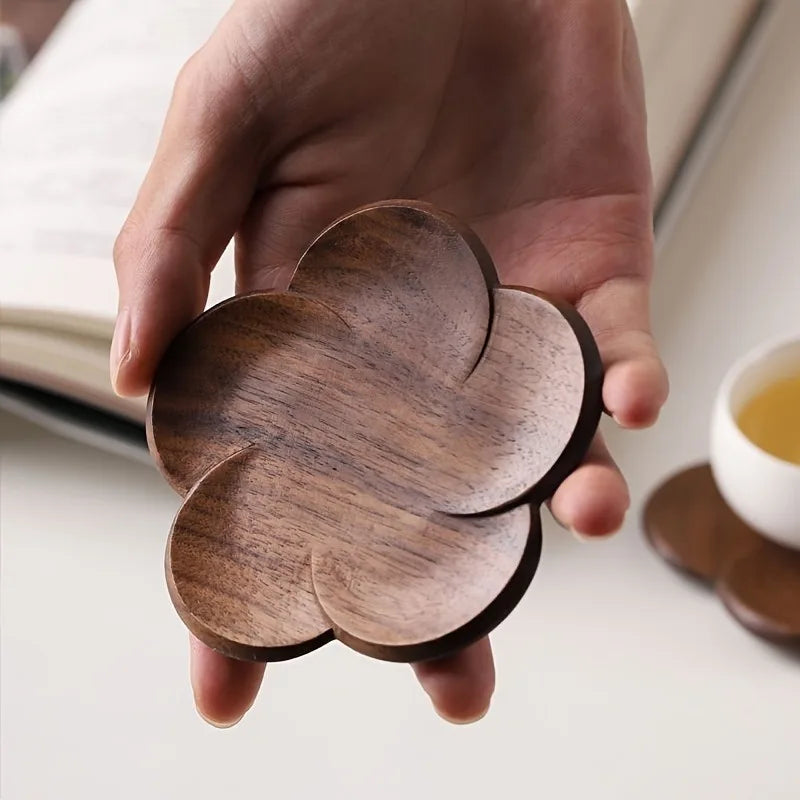 Handcrafted Black Walnut Wood Coaster & Tea Cup Holder Wood Coaster Babs