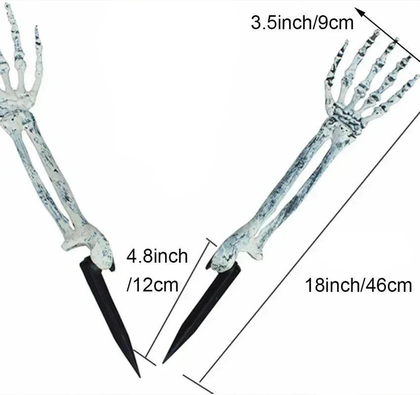Halloween Skeleton Arm Stakes – Realistic Lawn Graveyard Decor Halloween Yard Decor Babs