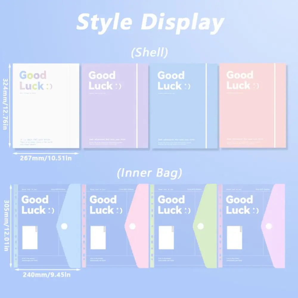 A4 Loose-Leaf Folder Transparent Document Pouch Organizer Document File Folder Babs