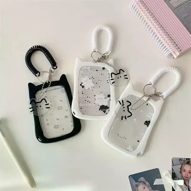 Cute Cat Photocard Holder Keychain – Card Display Pendant Photocard Holder Keychain Babs