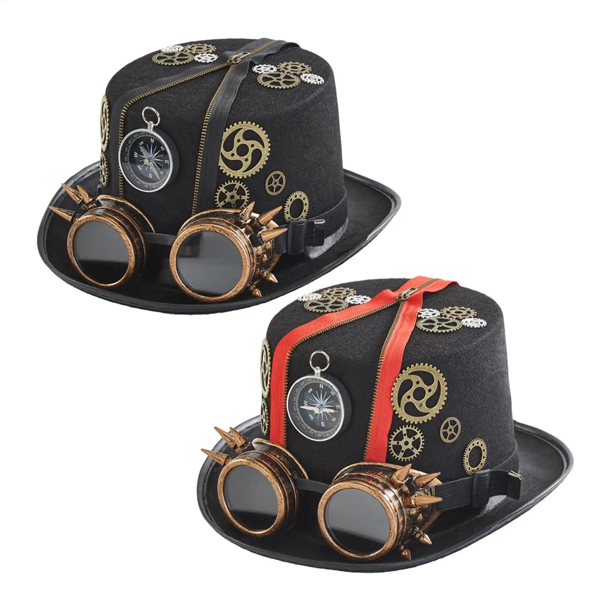 Steampunk Gothic Top Hat – Victorian Gears & Goggles Costume Costume Top Hat Babs