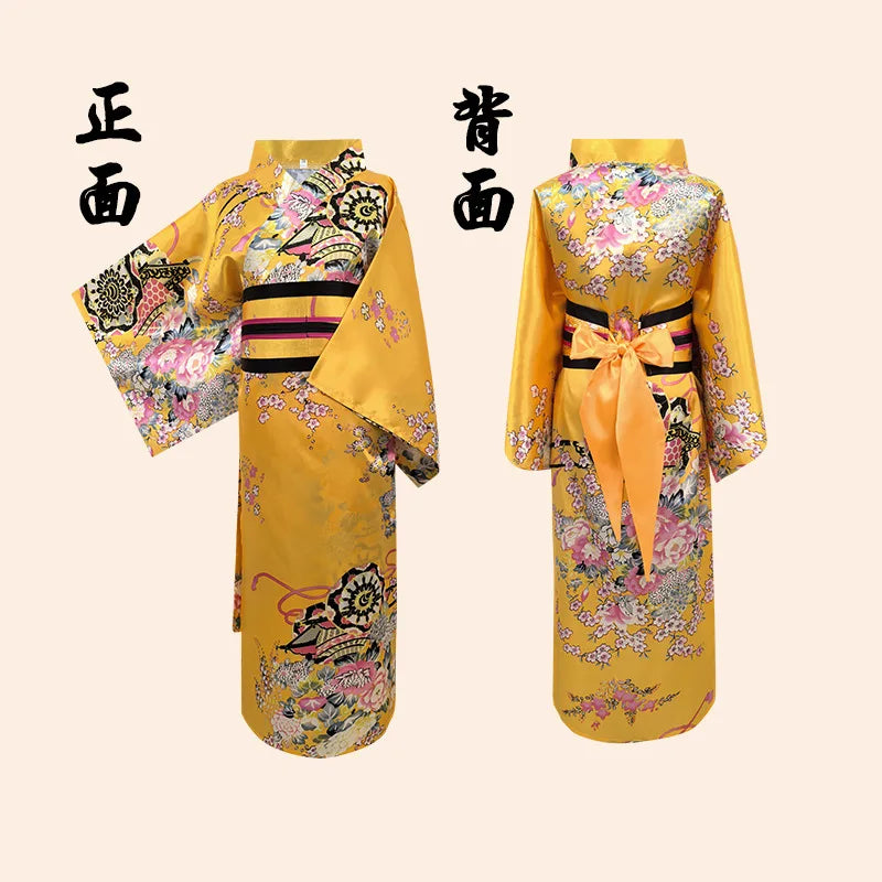 Children's Floral Japanese Kimono Yukata Cosplay Costume Yukata Costume Set Babs N 130cm China Mainland