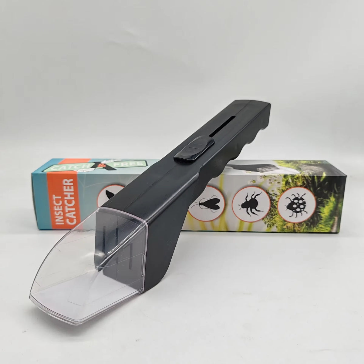 Handheld Insect Catcher – Spider, Bee & Bug Trap for Home Insect Catcher Babs Black