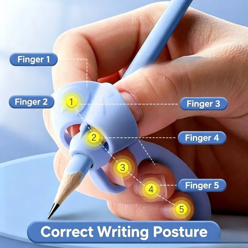 Five Finger Pencil Grip Corrector for Kids Writing Training Pencil Grip Trainer Babs