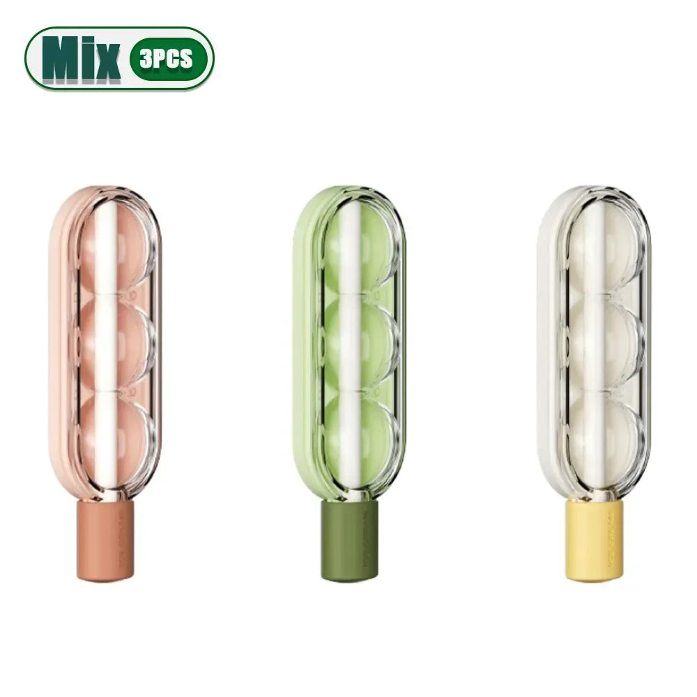 Reusable Silicone Ice Lolly Mold – DIY Popsicle Tray with Straw Ice Lolly Mold Babs Mix-3PCS