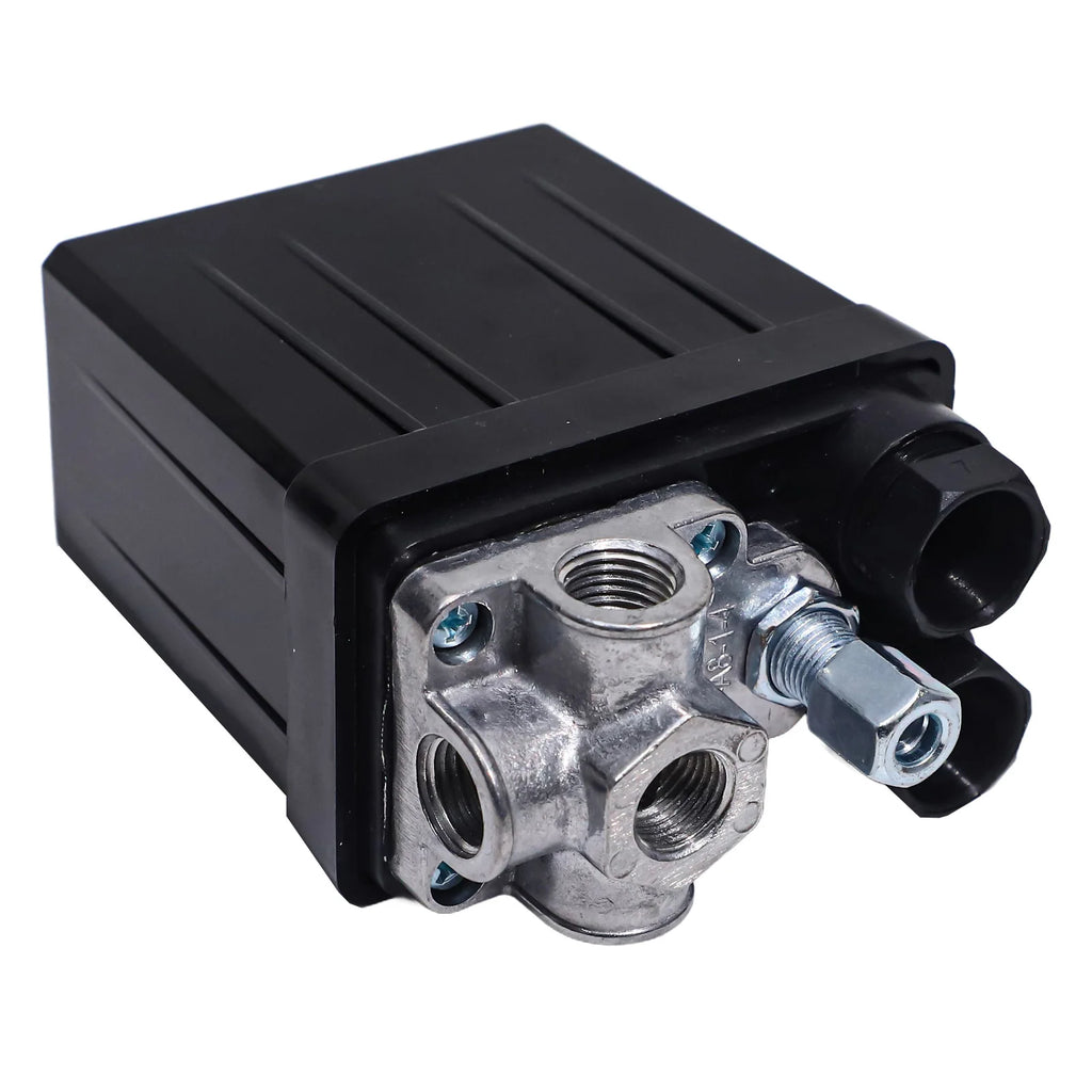Air Compressor Pressure Switch 90-120 PSI 240V 4-Port Manifold Pressure Switch Valve Babs