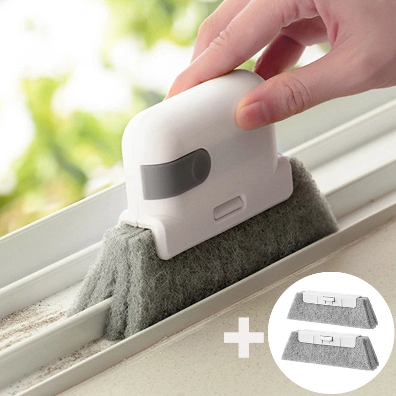 Window Groove Crevice Cleaning Brush – Replaceable Head Crevice Cleaning Brush Babs