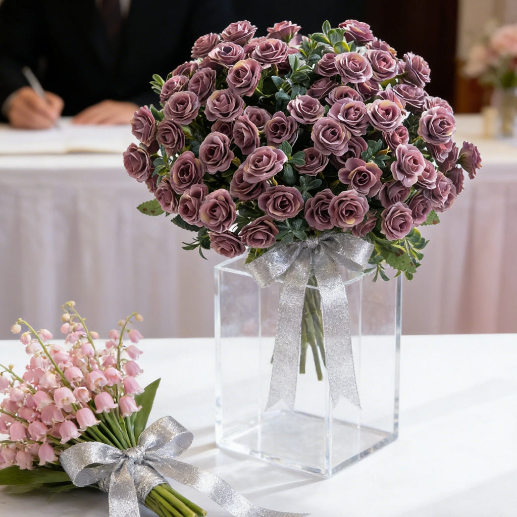 Silk Artificial Rose Bouquet for Wedding & Home Decor Artificial Flower Bouquet Babs