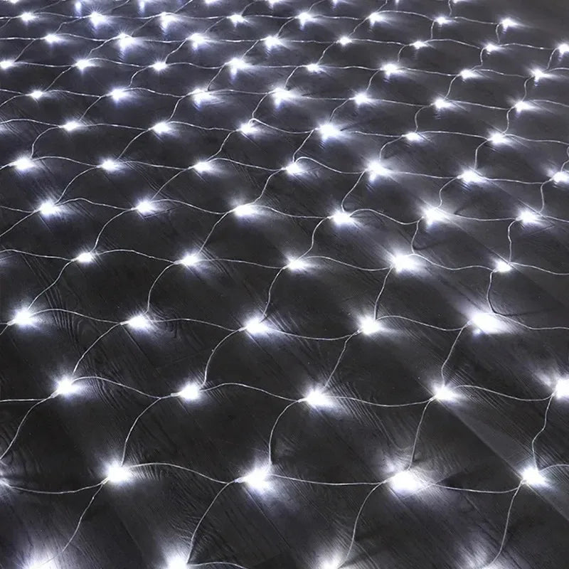 96 LED Net Mesh String Lights 1.5x1.5M – Christmas & Wedding Decor LED Mesh String Lights Babs White EU Plug