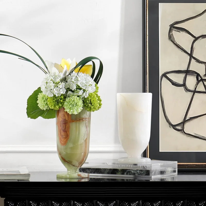 Luxury Marble Vase – Modern Decorative Flower Vase for Home Decorative Marble Vase Babs