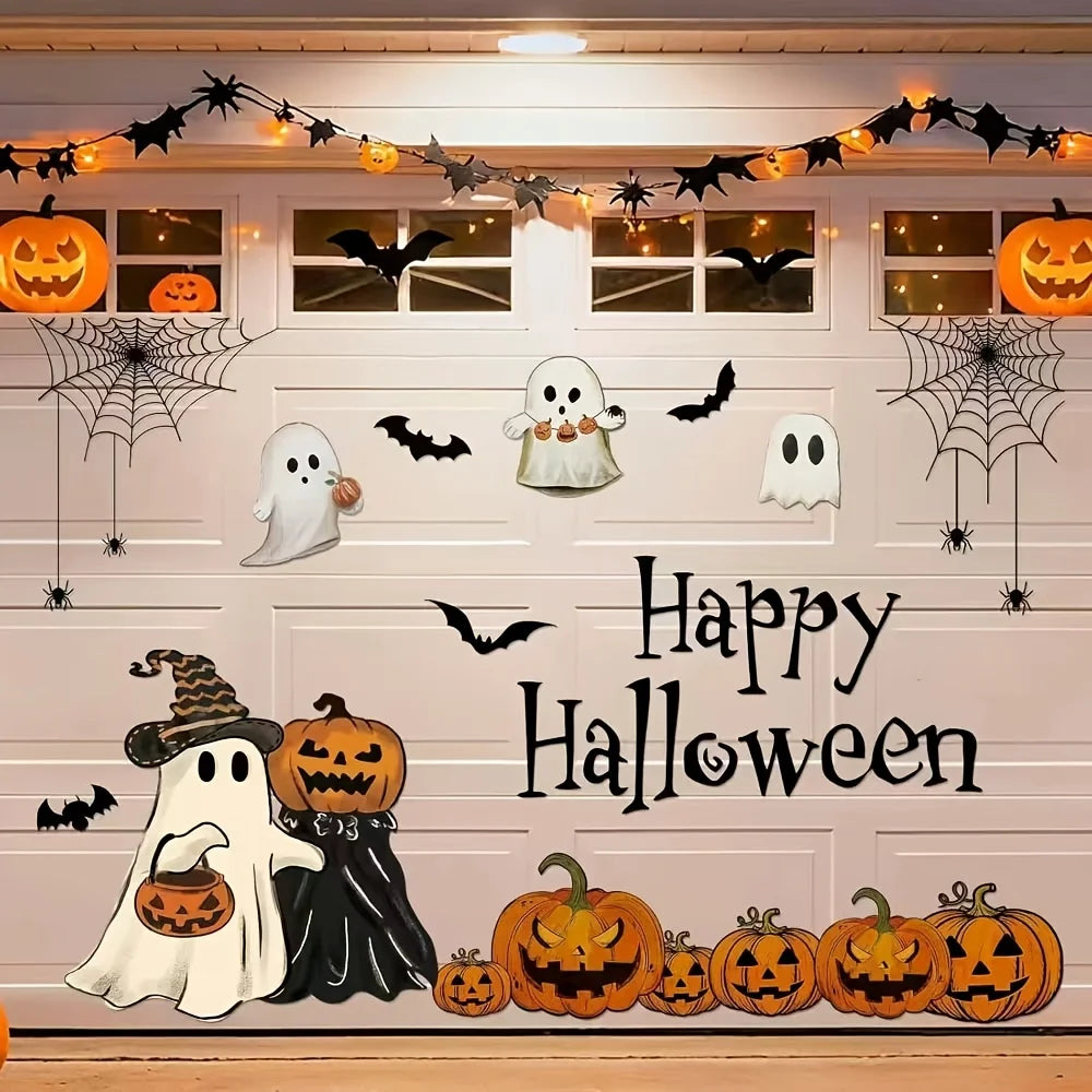 Halloween Garage Door Sticker Set – Spooky Wall & Party Decor Halloween Wall Sticker Babs 1 Set