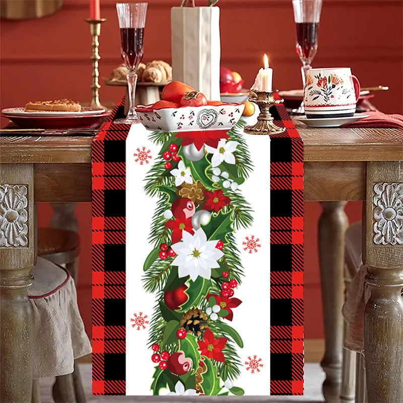 Christmas Table Runner – Festive Xmas Polyester Home Décor Christmas Table Runner Babs