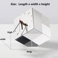 Nordic Desk Clock Figurine – Crystal & Stone Modern Home Decor Decorative Desk Clock Babs White 8x8x8cm