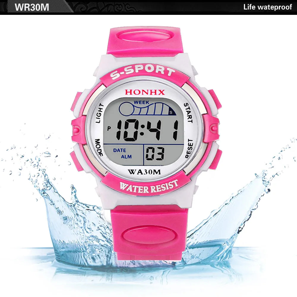 Kids Digital LED Sport Watch – Alarm, Date & Stopwatch Kids Digital Watch Babs