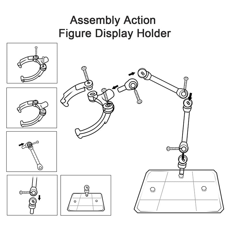Acrylic Figure Display Stand for Gundam 1/144 & 6-Inch Models Figure Display Stand Babs