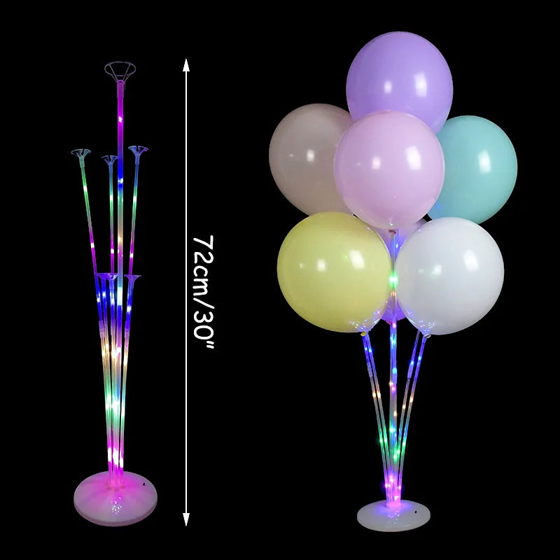 Balloon Stand Column Holder – Birthday, Baby Shower & Party Balloon Column Stand Babs 7tube 70cm LED stand as picture