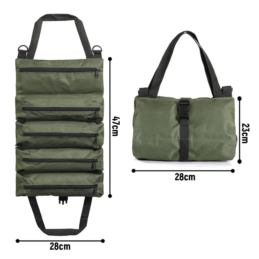 Heavy-Duty Oxford Roll-Up Tool Bag | Multi-Tool Organizer Roll-Up Tool Bag Babs