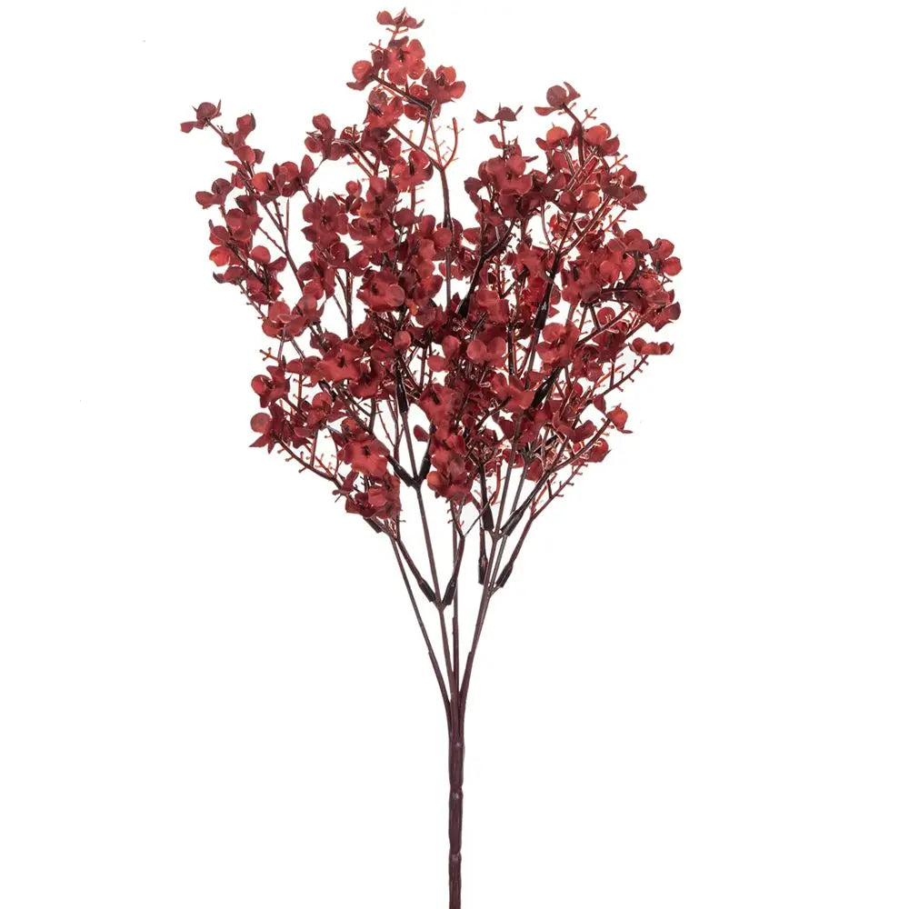 Artificial Silk Gypsophila Flowers – Wedding & Home Décor Artificial Flower Bouquet Babs wine red 4pcs