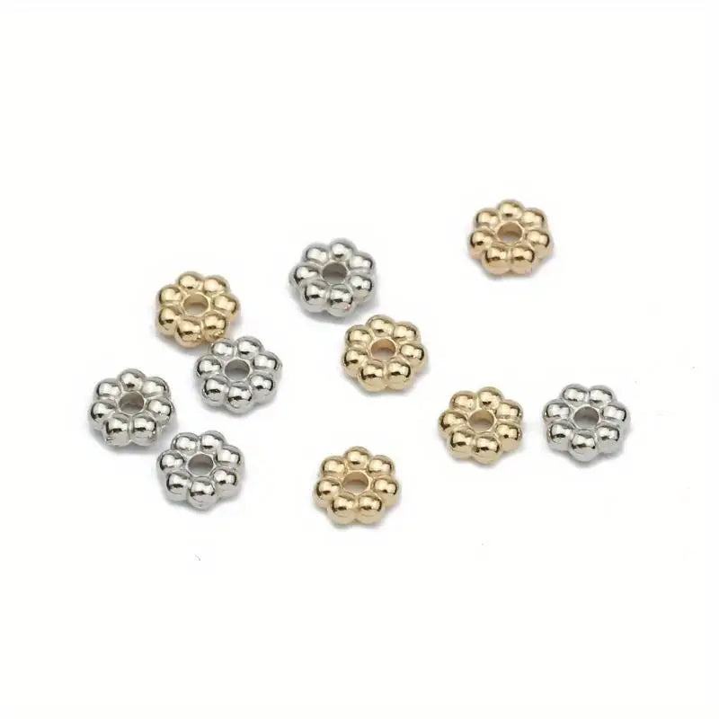 400Pcs 6MM Snowflake Spacer Beads – DIY Jewelry Making Jewelry Making Beads Babs
