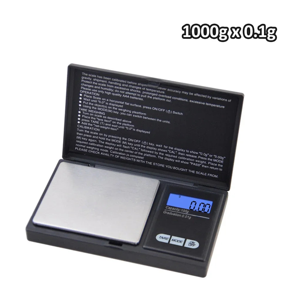 Mini Digital Pocket Scale – 0.01g Jewelry Gold Gram Scale Digital Pocket Scale Babs 1000gx0.1g