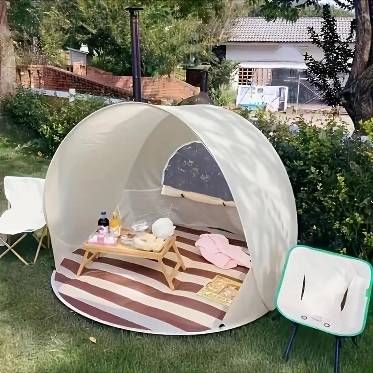 Pop-Up Beach Tent UPF 50+ UV Protection – 3-4 Person Canopy Pop-Up Beach Tent Babs
